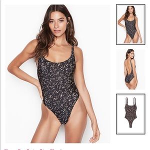 Black Victoria’s Secret Cheeky one piece swimsuit